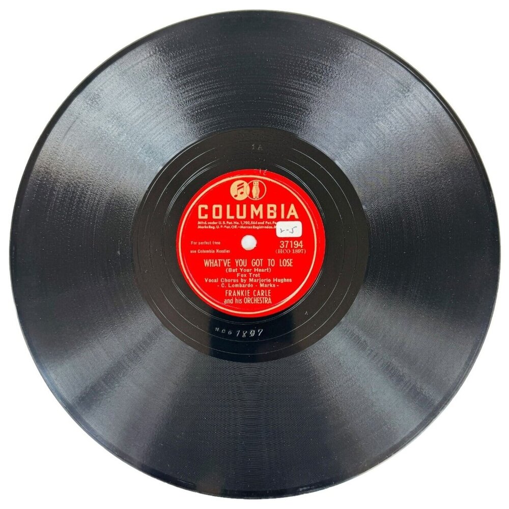 Frankie Carle Easy Pickins 10in Shellac 78 RPM Columbia 37194 Vintage Record